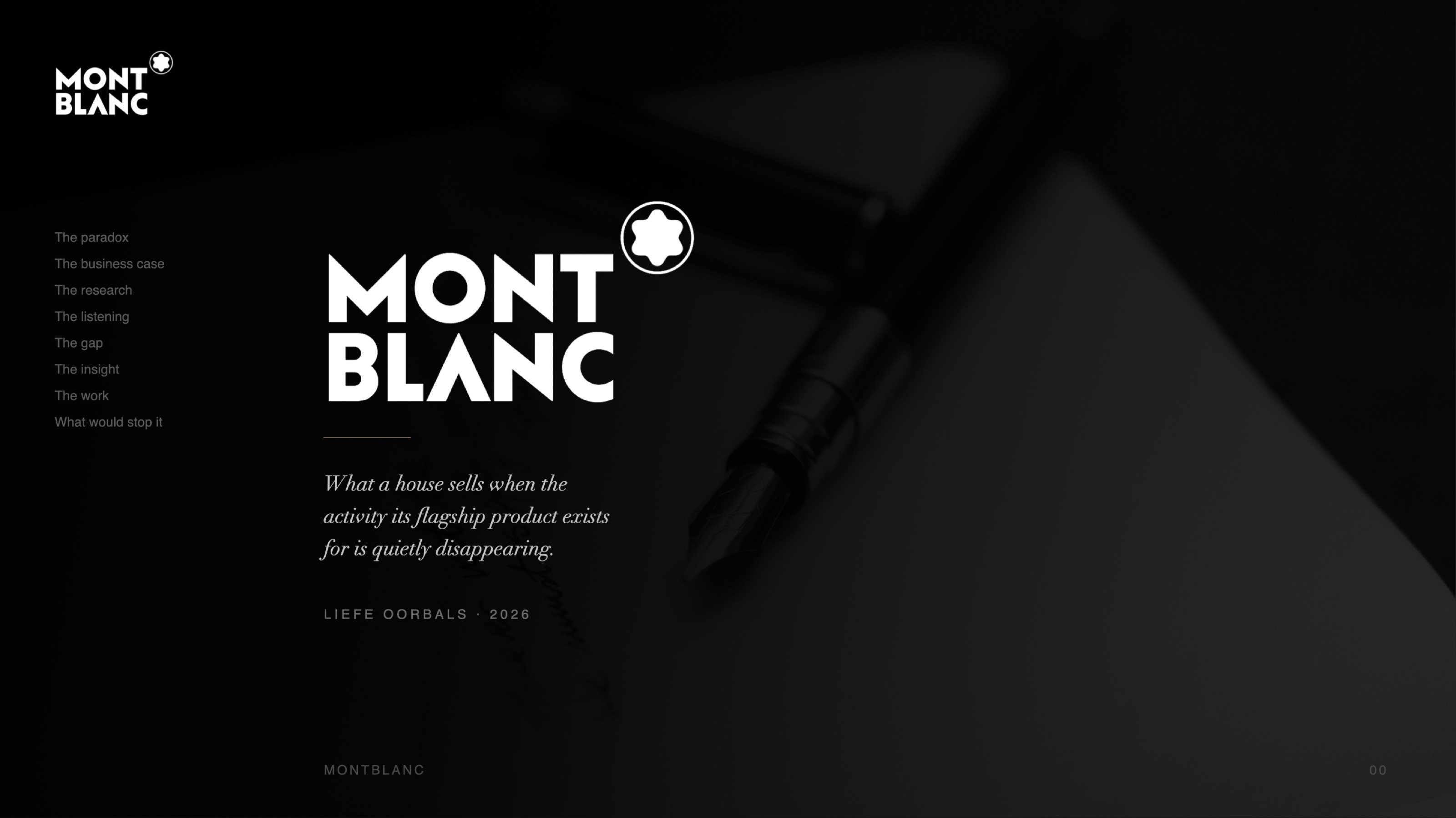 Montblanc deck slide 00: Cover